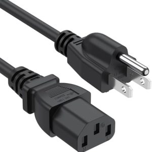 Horizon Fitness 5ft AC Power Cord | 3 Prong Charger for Treadmills & Ellipticals | Compatible with BowFlex, Sole, Goplus