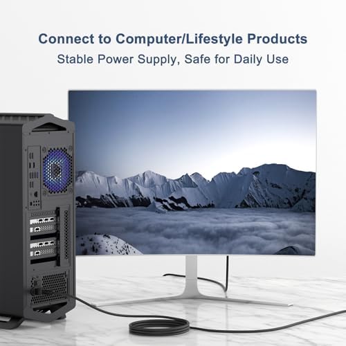 Horizon Fitness 5ft AC Power Cord | 3 Prong Charger for Treadmills & Ellipticals | Compatible with BowFlex, Sole, Goplus