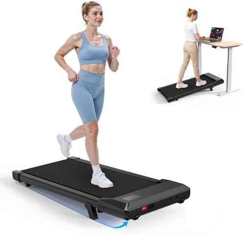 SuperRun Incline Walking Pad - 3 in 1 Portable Under Desk Treadmill for Home & Office Use, |5 HP Quiet Mini Treadmill wi