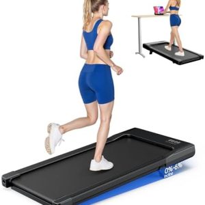 SuperRun Incline Walking Pad - 3 in 1 Portable Under Desk Treadmill for Home & Office Use, |5 HP Quiet Mini Treadmill wi