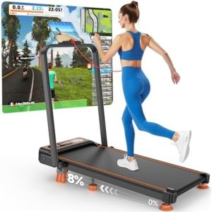 2025 Upgrade Treadmill - 10% Incline & Handle Bar, |5HP Portable Walking Pad for Home & Under Desk, 300+lb Capacity, Sho